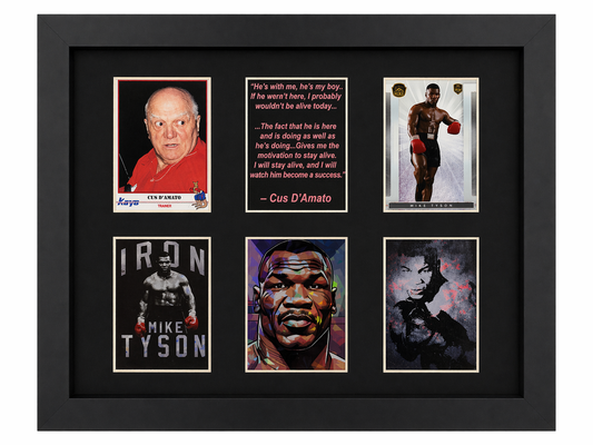 Mike Tyson Cus D’Amato 6 Card Display