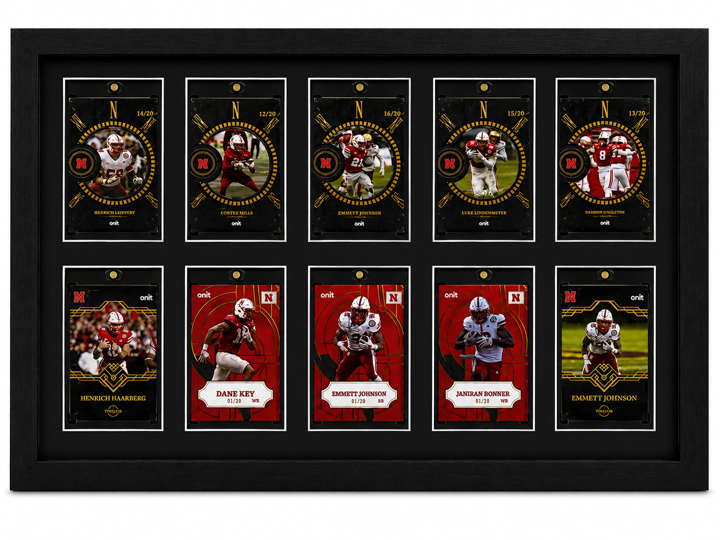 Nebraska 10 Card The Timeless Collection Fire Frame