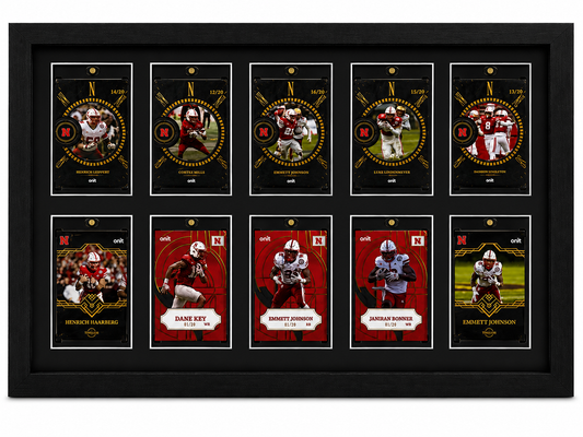 Nebraska 10 Card The Timeless Collection Fire Frame