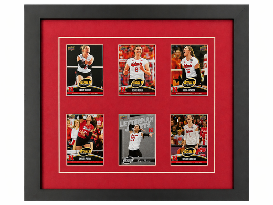 Nebraska Volleyball Trading Card Display