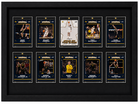 Michigan Wolverines National Champions Framed Sports Card Display Wall Art