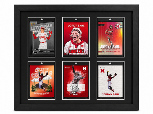 Jordy Bahl (Frahm) 6-Card Autograph Display Fire Frames