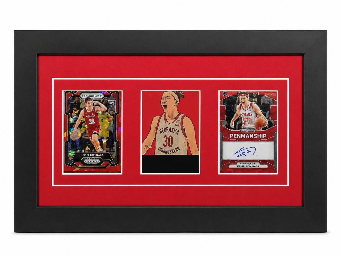 Kesei Tominaga 3 Card Display Fire Frames