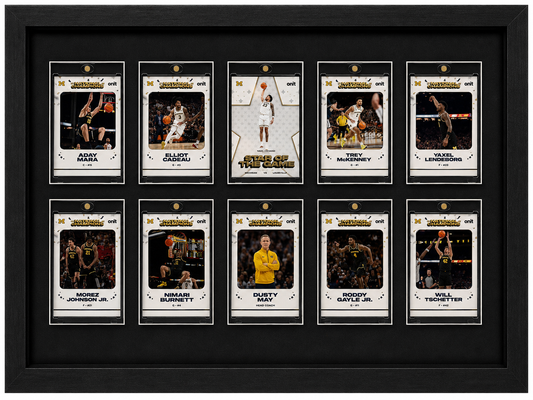 Fire Frames Michigan Wolverines Basketball Framed Card Display National Champions