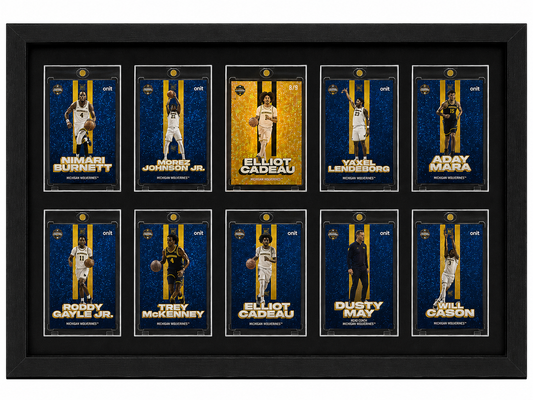 Fire Frames Michigan Wolverines Shimmer Card Display National Champions