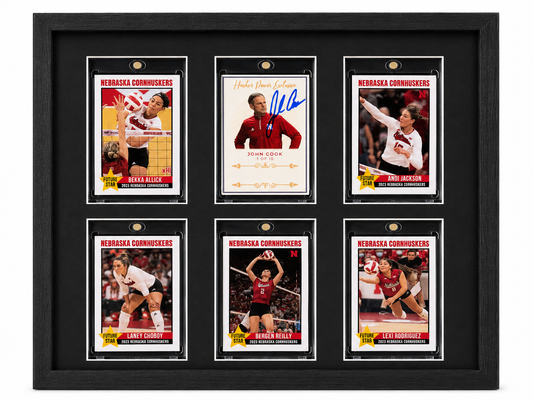 John Cook Autograph Nebraska Volleyball Fire Frame