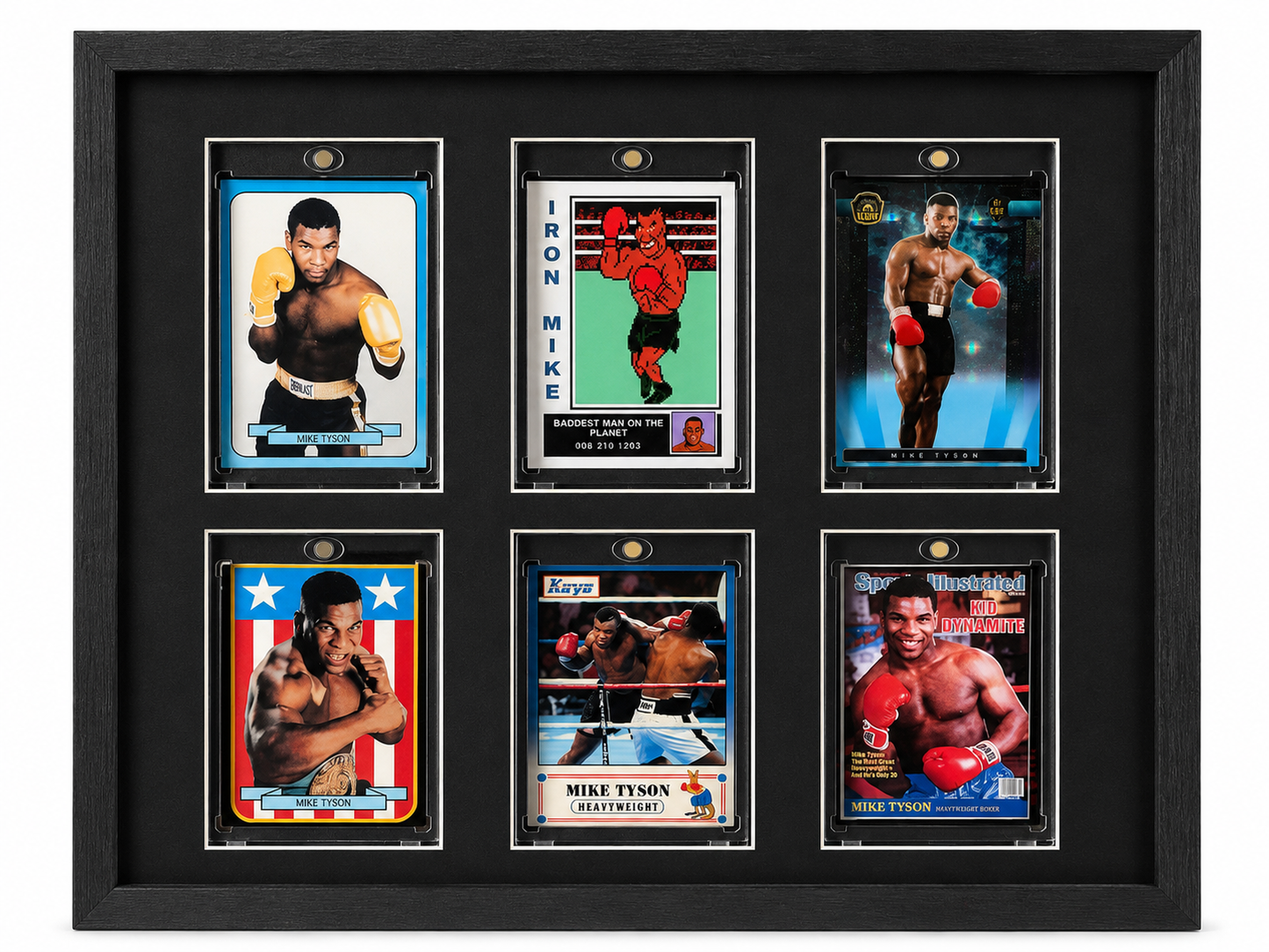 Blue Mike Tyson Kayo Autograph Fire Frame
