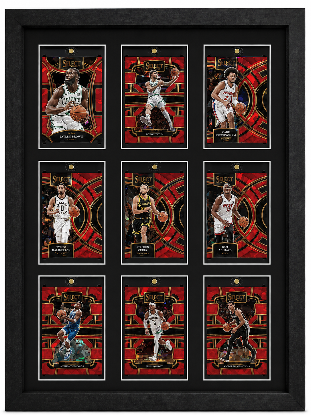 NBA All Star 9 Card Display Fire Frames